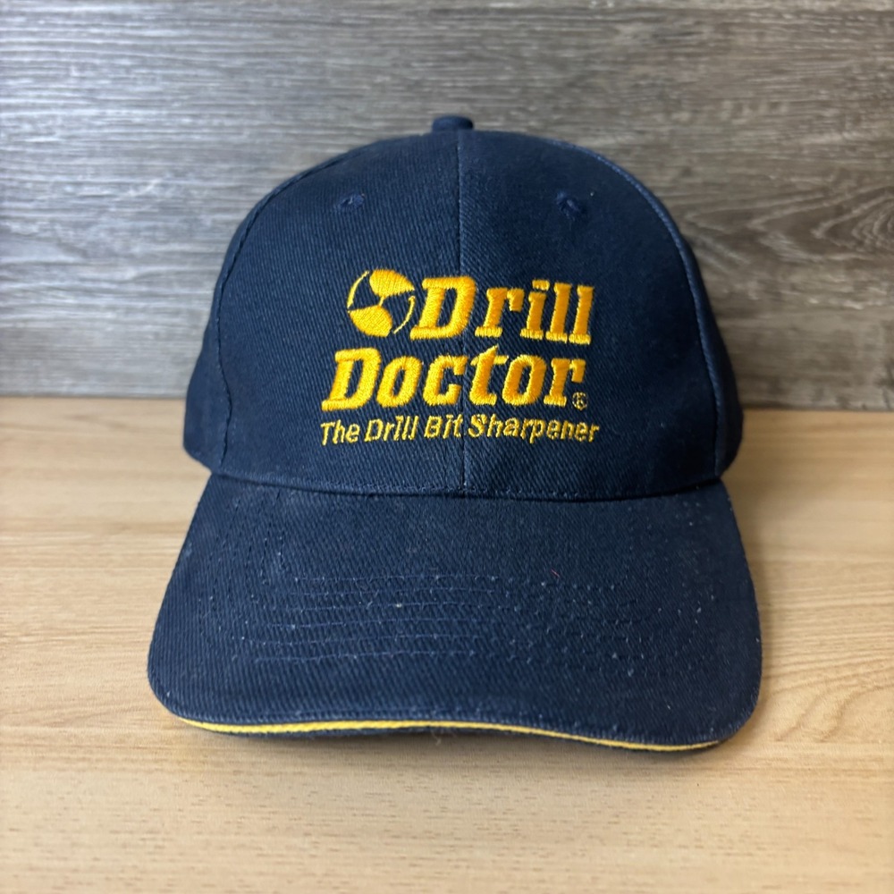 Drill Doctor Hat Cap Strap Back Blue Navy Drill Bit Sharpener Adjustable